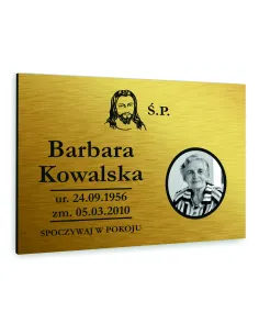 Tabliczka 30x20 Nagrobna Nagrobkowa Zdjęciem Aluminiowa