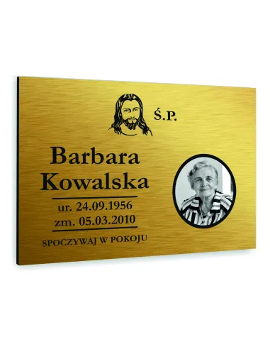 Tabliczka 30x20 Nagrobna Nagrobkowa Zdjęciem Aluminiowa