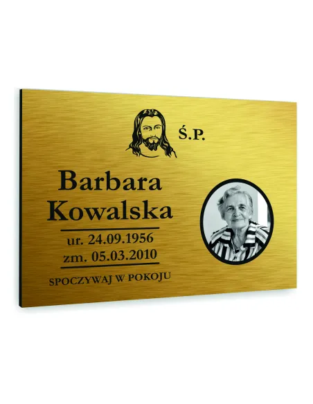 Tabliczka 30x20 Nagrobna Nagrobkowa Zdjęciem Aluminiowa