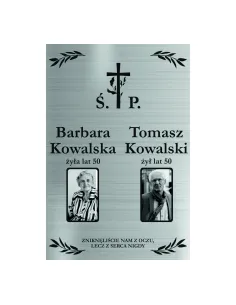 Tabliczka 40x30 Nagrobna Nagrobkowa Zdjęciem Aluminiowa