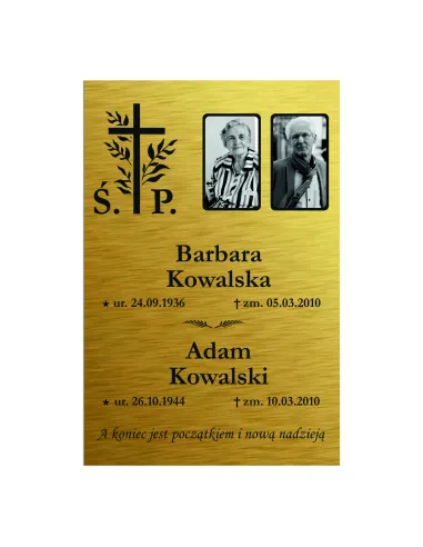 Tabliczka Nagrobna Nagrobkowa Zdjęciem Aluminiowa Dibond