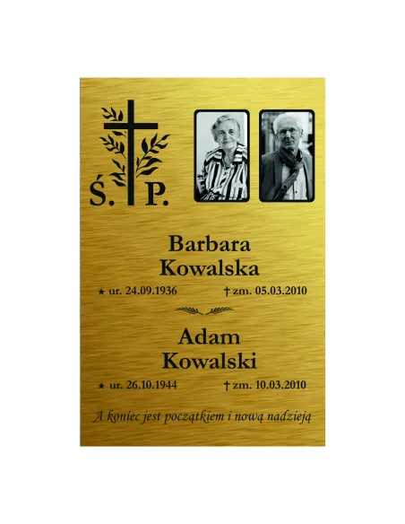 Tabliczka Nagrobna Nagrobkowa Zdjęciem Aluminiowa Dibond