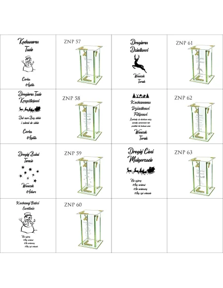 Ekskluzywny Znicz Szklany Personalizowany Grawer dla Taty