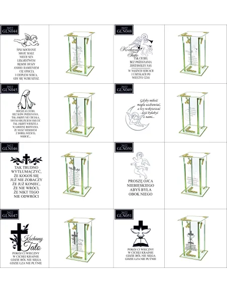 Ekskluzywny Znicz Szklany Personalizowany Grawer dla Taty