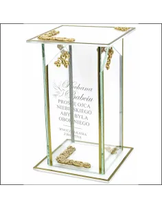 Ekskluzywny Znicz Szklany Personalizowany Grawer Babci