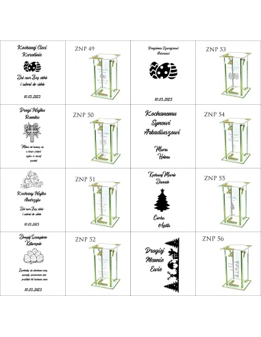 Ekskluzywny Znicz Szklany Personalizowany Grawer dla Taty