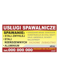 Baner Reklamowy Gotowe Wzory Banerów Usługi Spawalnicze