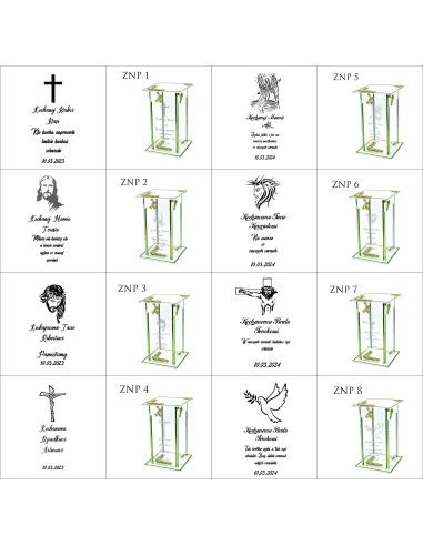 Ekskluzywny Znicz Szklany Personalizowany Grawer dla Mamy