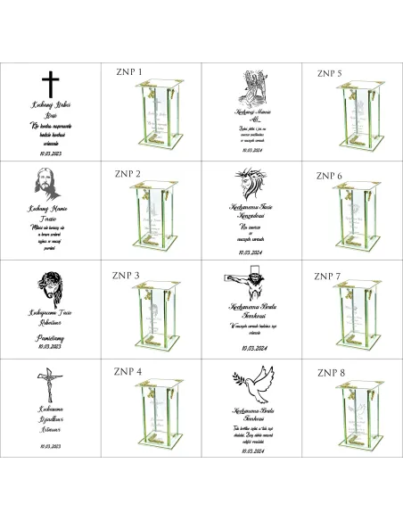 Ekskluzywny Znicz Szklany Personalizowany Grawer dla Mamy