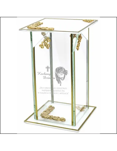 Ekskluzywny Znicz Szklany Personalizowany – Dla Dziadka