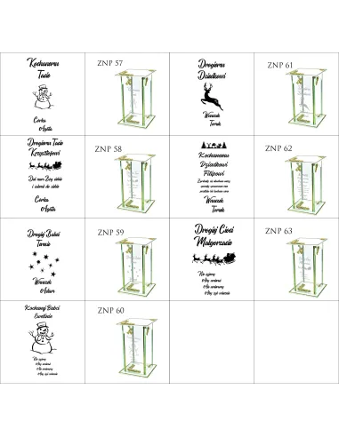 Ekskluzywny Znicz Szklany Personalizowany Grawer Babci