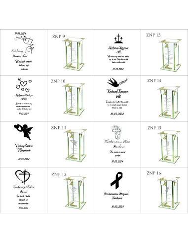 Ekskluzywny Znicz Szklany Personalizowany Grawer dla Mamy