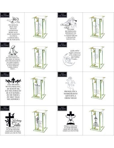 Ekskluzywny Znicz Szklany Personalizowany Grawer Babci
