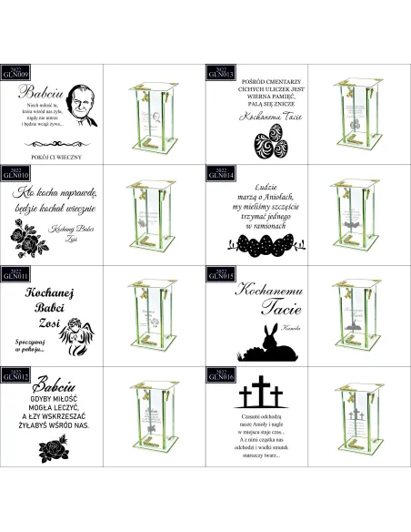 Ekskluzywny Znicz Szklany Personalizowany Grawer dla Mamy