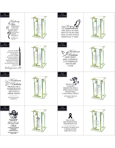 Ekskluzywny Znicz Szklany Personalizowany Grawer Babci