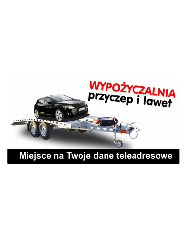 Baner z Gotowego Projektu Wypożyczalnia Przyczep i Lawet
