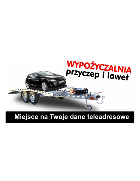 Baner z Gotowego Projektu Wypożyczalnia Przyczep i Lawet