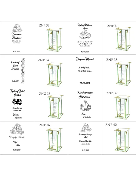 Ekskluzywny Znicz Szklany Personalizowany Grawer dla Taty