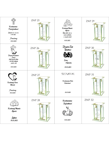 Ekskluzywny Znicz Szklany Personalizowany Grawer dla Mamy