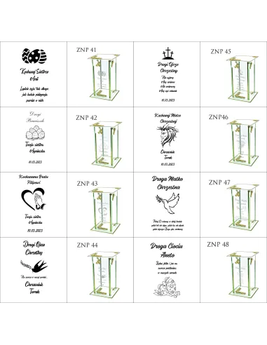 Ekskluzywny Znicz Szklany Personalizowany Grawer dla Męża
