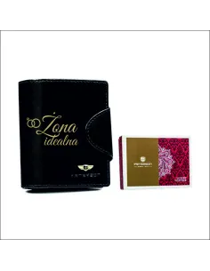 Portfel Skórzany Czarny Damski – Prezent na Walentynki