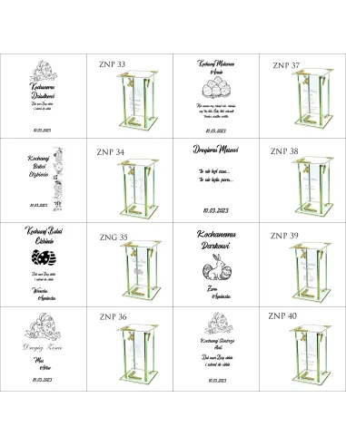 Ekskluzywny Znicz Szklany Personalizowany Grawer dla Mamy