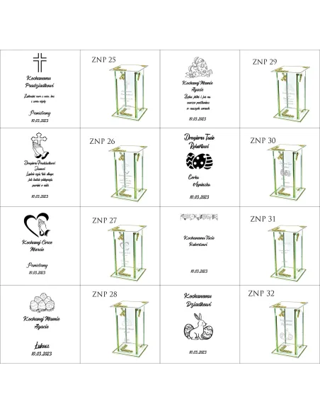 Ekskluzywny Znicz Szklany Personalizowany Grawer dla Męża