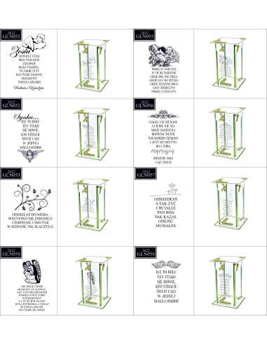 Ekskluzywny Znicz Szklany Personalizowany Grawer dla Żóny