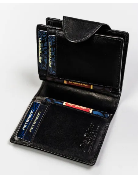 Portfel Skórzany Czarny Damski Prezent na Walentynki