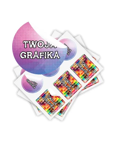Naklejki z Twoim logo Etykiety Wlepki Reklamowe Dowolny