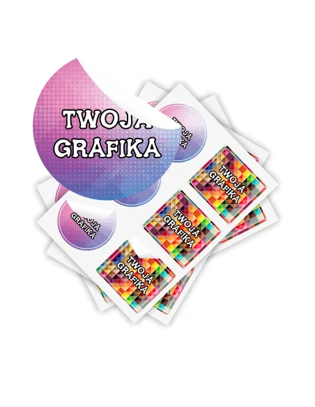 Naklejki z Twoim logo Etykiety Wlepki Reklamowe Dowolny
