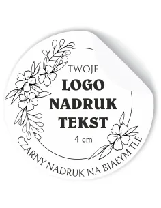 Naklejki 4 cm logo Etykiety Reklamowe Twój Nadruk Grafika