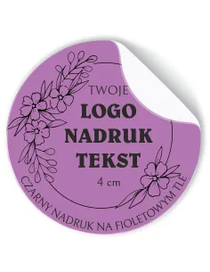 Naklejki z Nadrukiem z logo Reklamowy 4cm 500szt z Projektem