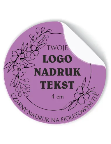 Naklejki z Nadrukiem z logo Reklamowy 4cm 500szt z Projektem