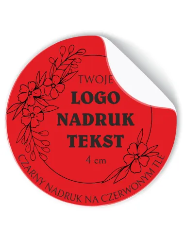 Naklejki z Nadrukiem z logo Reklamowy 4cm 500szt Promocyjny