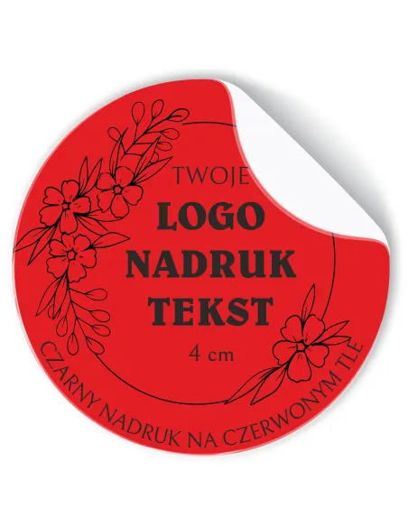 Naklejki z Nadrukiem z logo Reklamowy 4cm 500szt Promocyjny