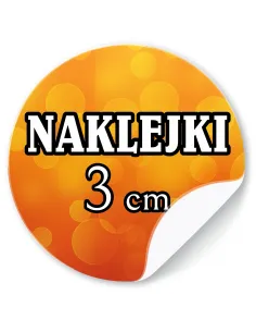 Naklejki 3 cm logo Firmy Etykiety Reklamowe Twoim Nadrukiem