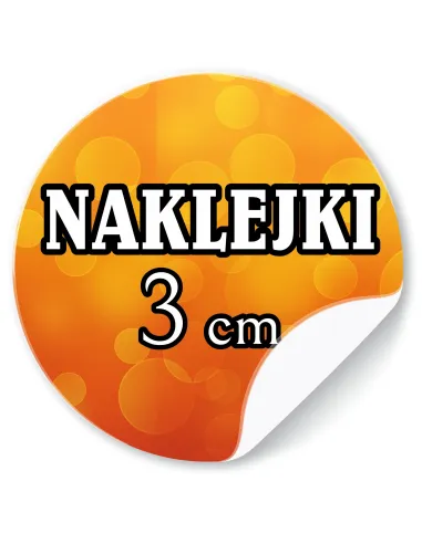 Naklejki 3 cm logo Firmy Etykiety Reklamowe Twoim Nadrukiem