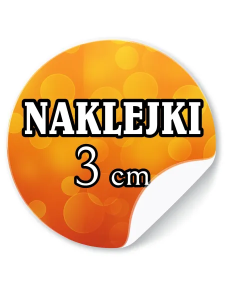 Naklejki 3 cm logo Firmy Etykiety Reklamowe Twoim Nadrukiem