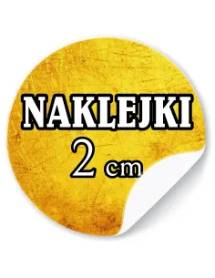 Naklejki 2 cm logo Firmy Etykiety Reklamowe Twoim Nadrukiem