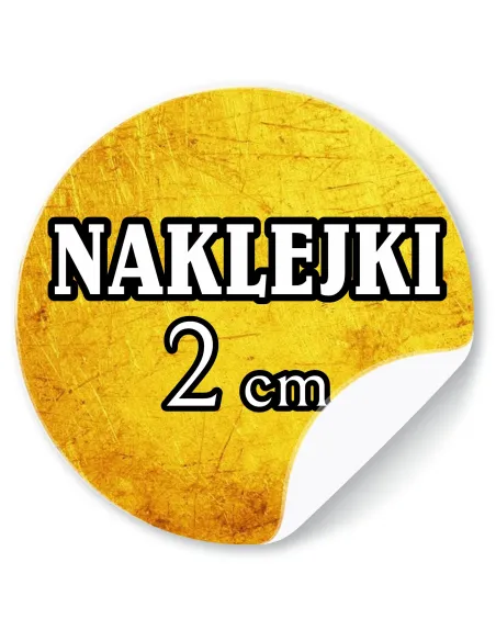 Naklejki 2 cm logo Firmy Etykiety Reklamowe Twoim Nadrukiem