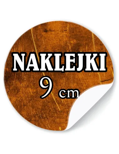 Naklejki 9 cm logo Firmy Etykiety Reklamowe Twoim Nadrukiem