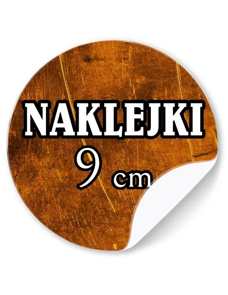 Naklejki 9 cm logo Firmy Etykiety Reklamowe Twoim Nadrukiem