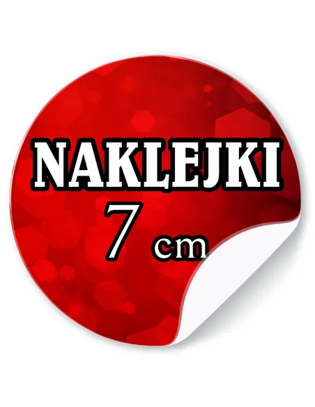 Naklejki 7 cm logo Okrągłe Etykiety Reklamowe Twoim