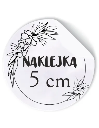 Naklejki 5 cm logo Okrągłe Etykiety Reklamowe Twoim