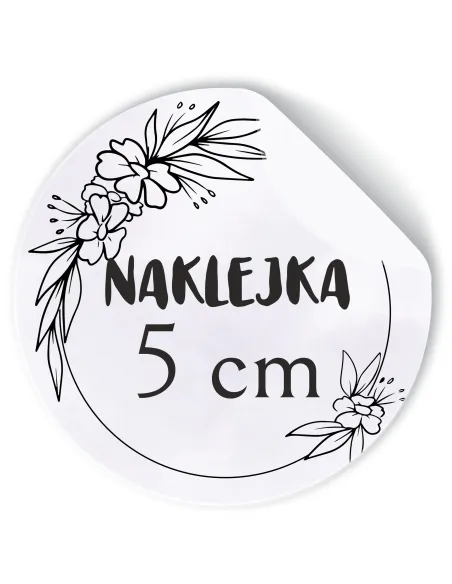 Naklejki 5 cm logo Okrągłe Etykiety Reklamowe Twoim