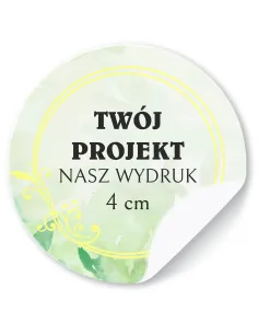 Naklejki 4 cm logo Okrągłe Etykiety Reklamowe Twoim