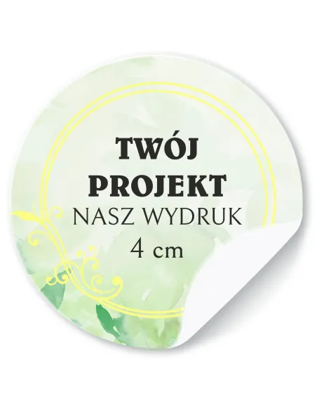 Naklejki 4 cm logo Okrągłe Etykiety Reklamowe Twoim