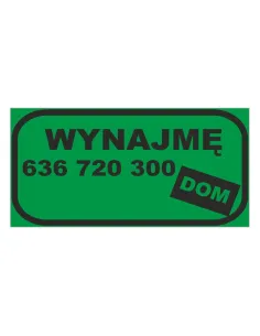 Baner – Wynajmę Dom Reklamowy Gotowe Wzory Banerów