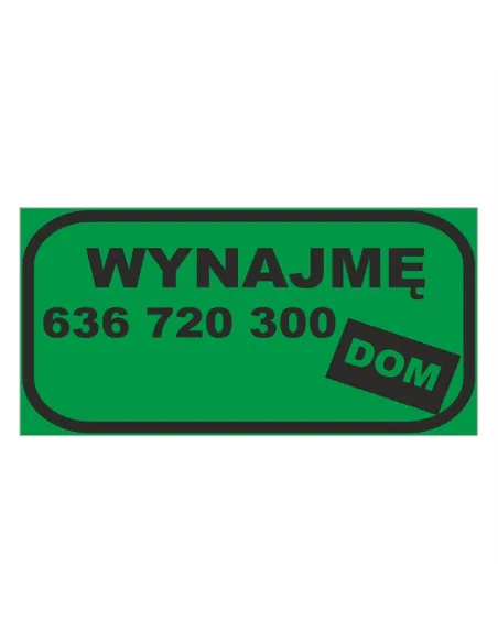 Baner – Wynajmę Dom Reklamowy Gotowe Wzory Banerów